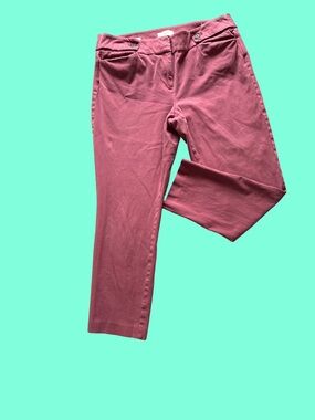 LOFT Slim Stretch Pants in Mauve Pink